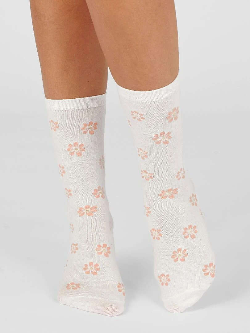 Lot de 3 chaussettes fantaisie Damart Rose