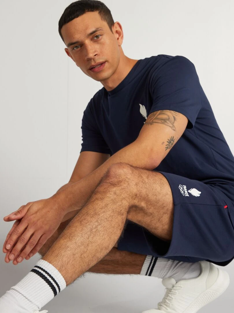 Short de sport   Equipe de France Olympique   Bleu