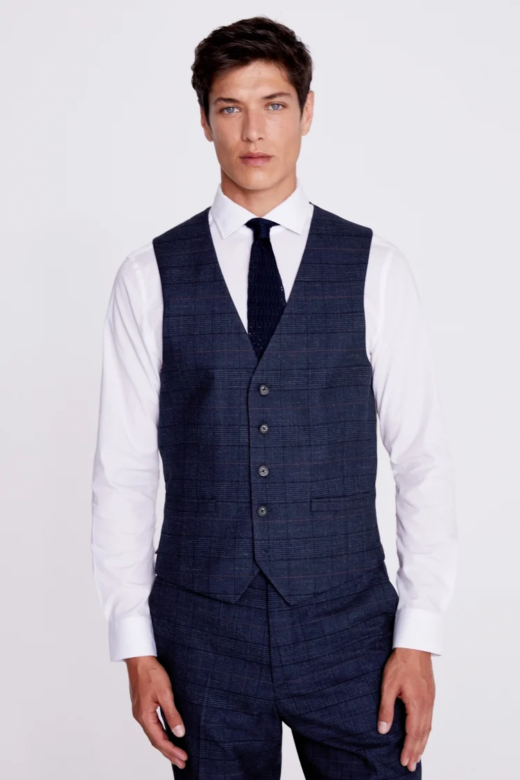 Italian Slim Fit Royal Blue Flannel Jacket   Buy Online at Moss