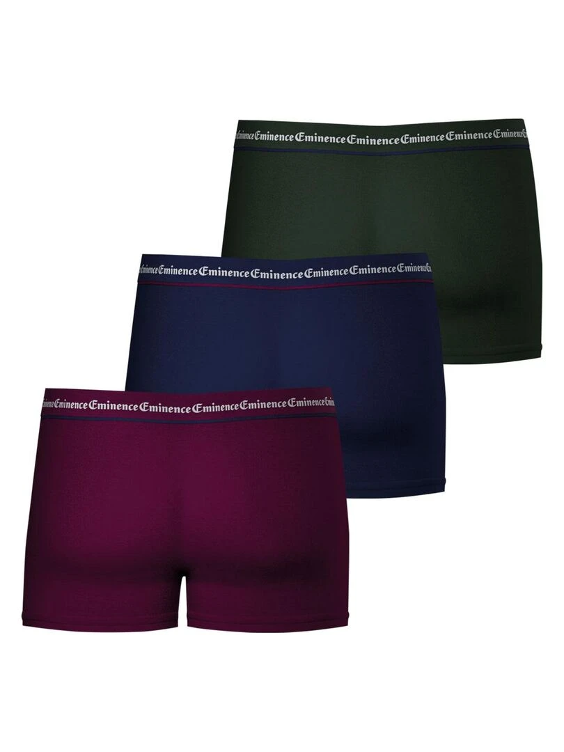 Lot de 3 boxers homme Business   Bleu Bordeaux
