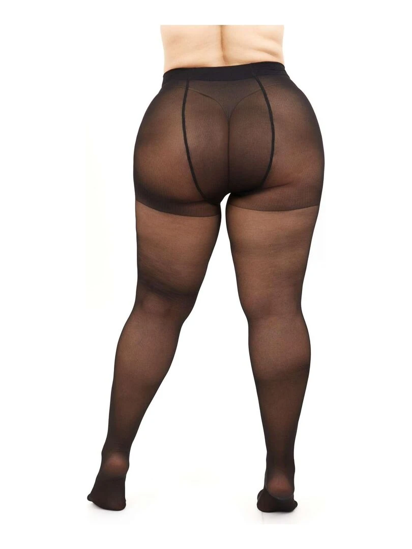 Giulia   Molly 40den (grandes tailles) Collants conçus pour jambes courtes (multipack)   Noir   2XL   Noir