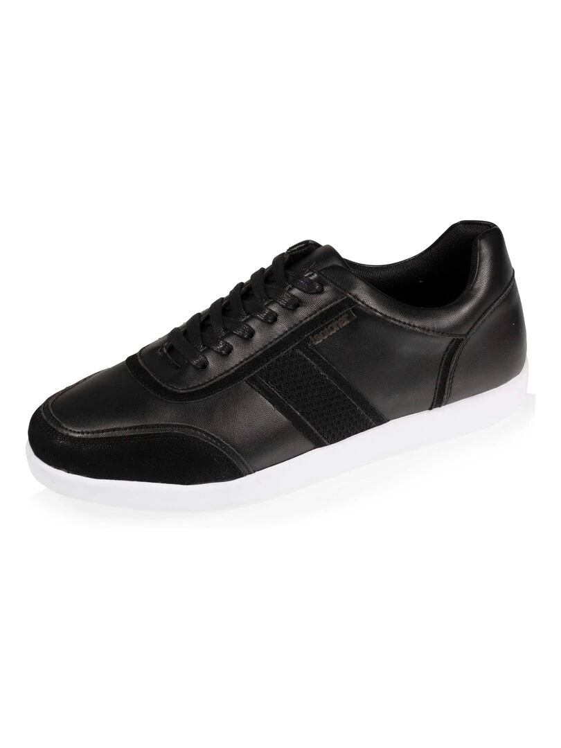 Baskets Confort Homme Mix matière Noir Noir