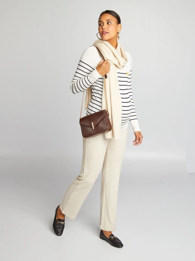 Pull marinière grossesse et allaitement   Blanc