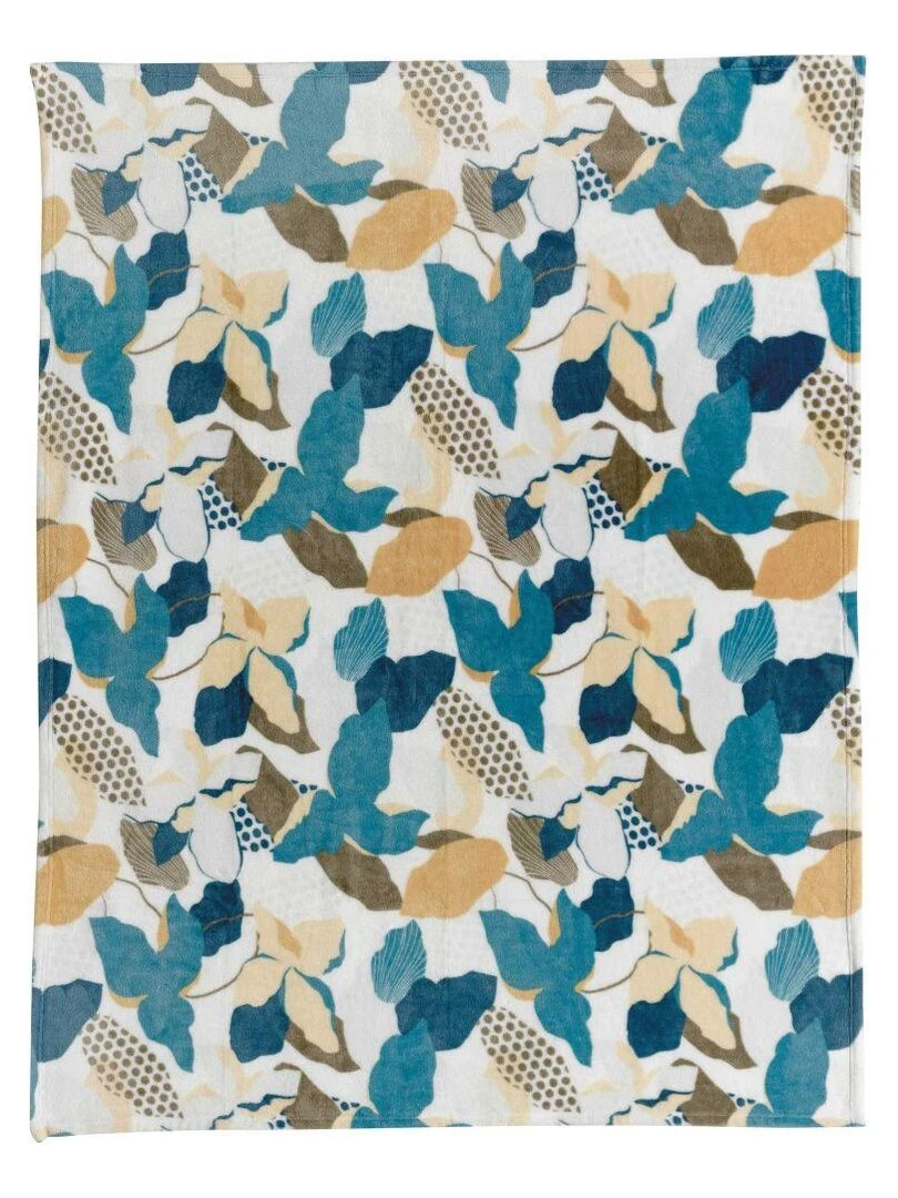 Plaid 130x160 cm Polyester Lobelia   Bleu