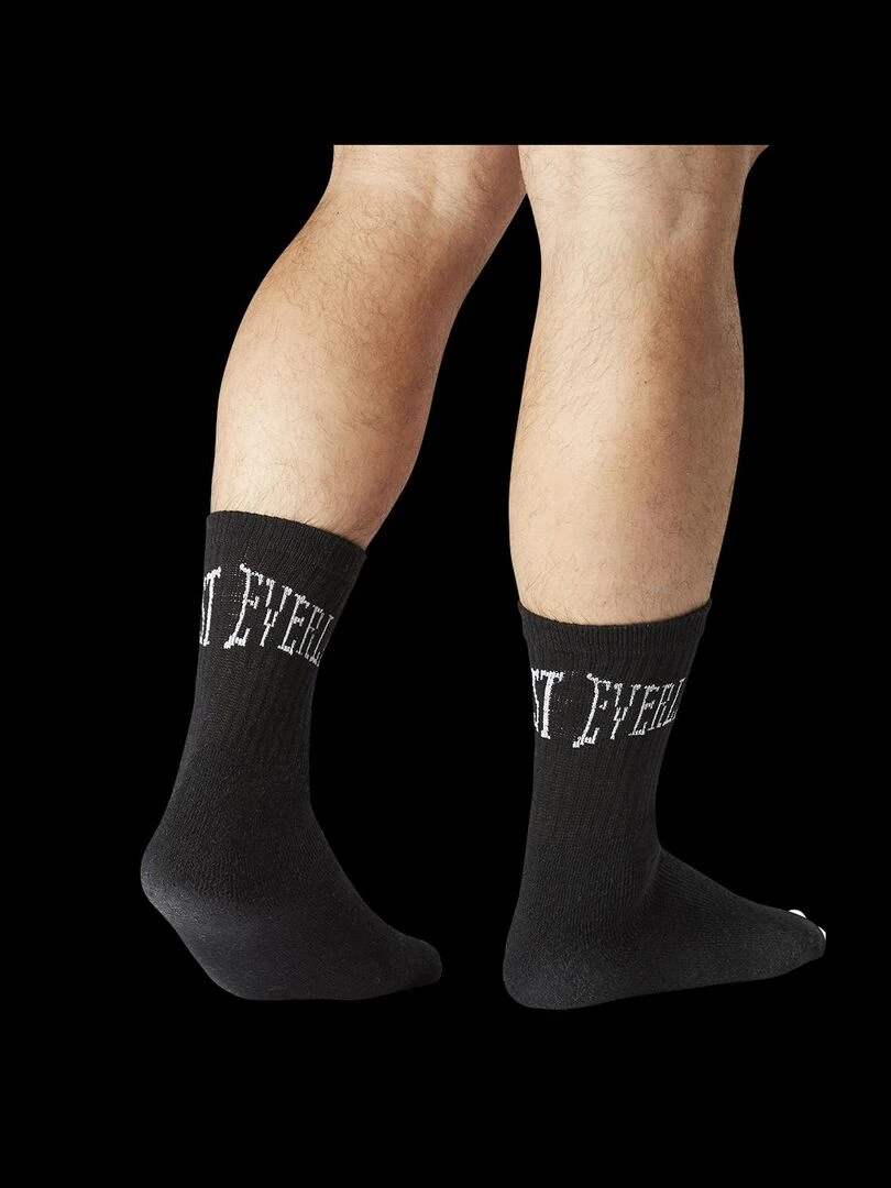 Lot de 9 Paires de Chaussettes Tennis Uni Everlast   Noir