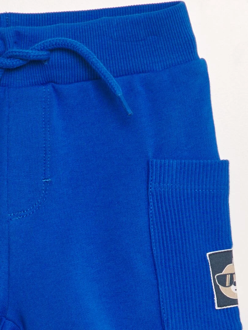 Short en molleton   bleu