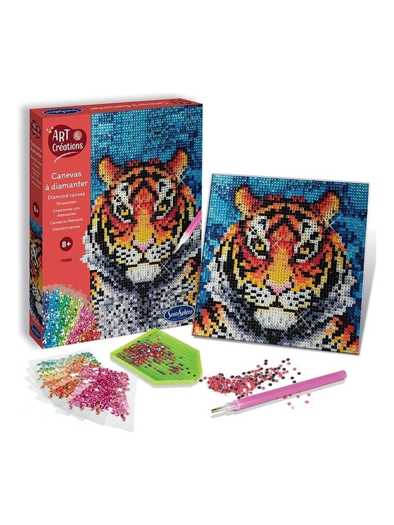 Canevas à diamanter   tigre   N/A