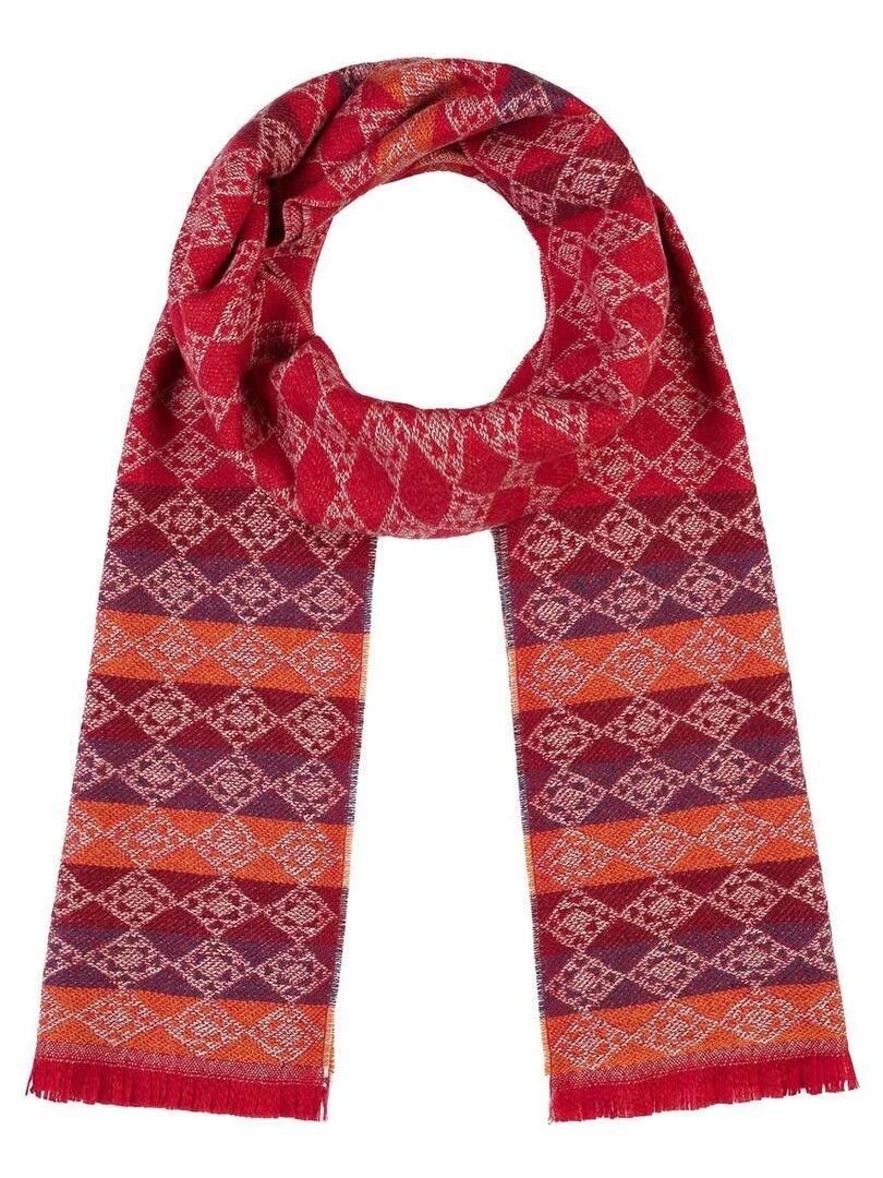 Echarpe Laine et Soie Skool Fabriqué en France Rouge