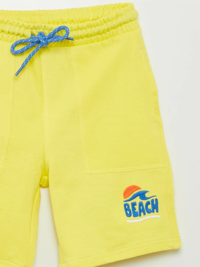 Short en molleton Jaune