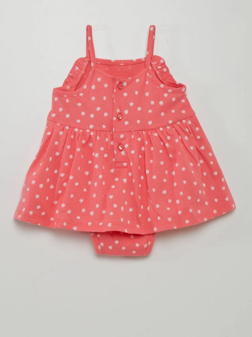 Robe body à motif   Rose