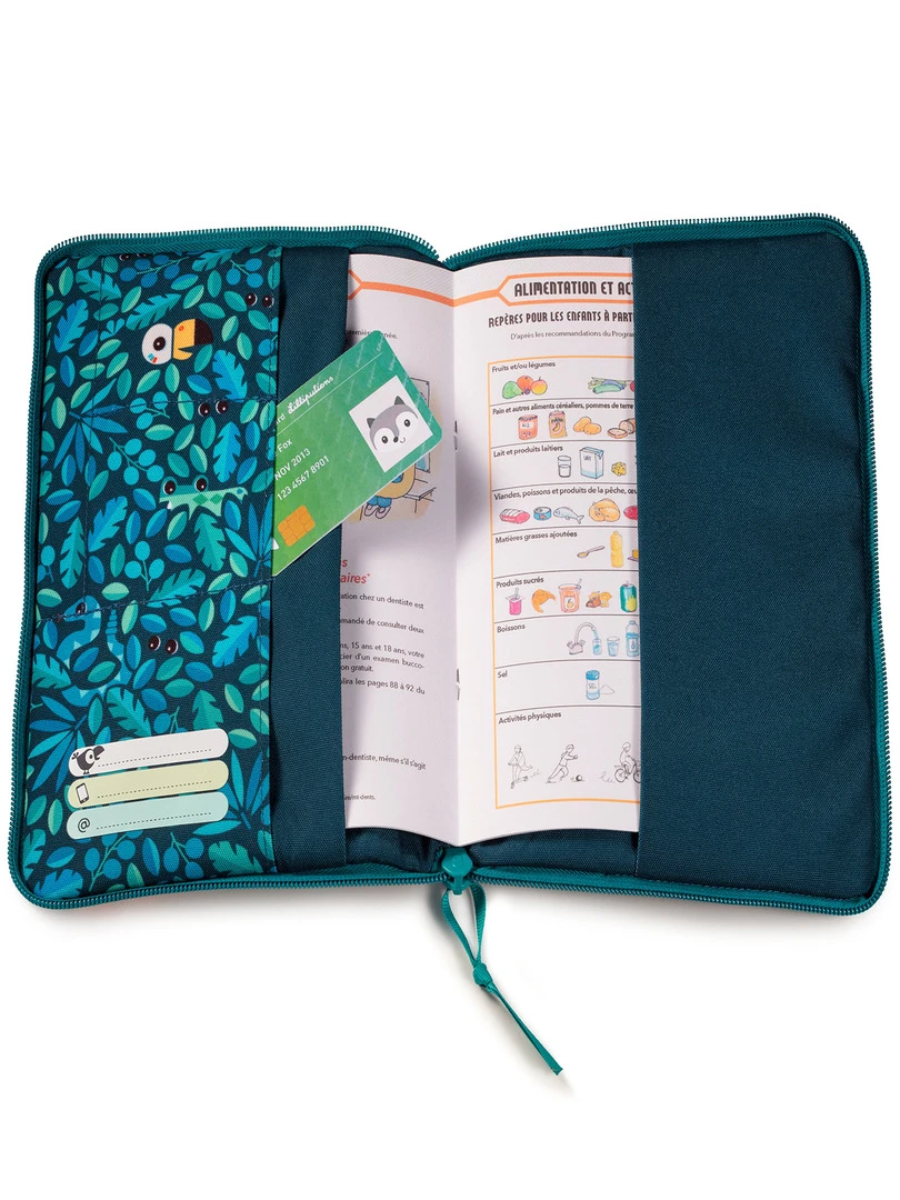 Protège carnet de santé Pablo le toucan Bleu