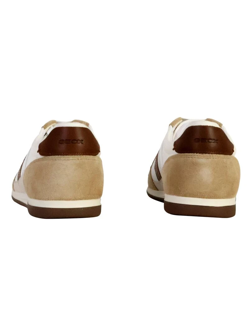 Basket Cuir Geox Renan   Blanc
