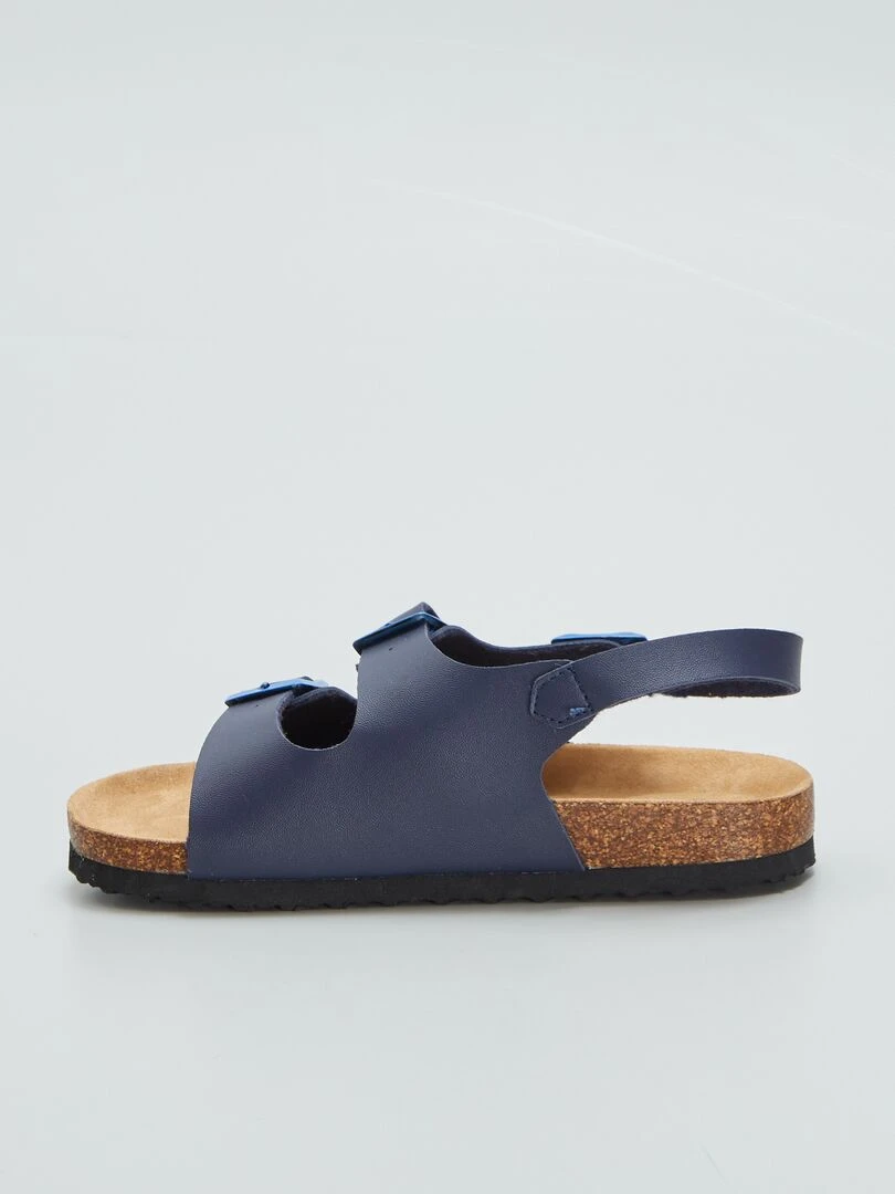 Sandales avec brides à scratch à la cheville   Bleu