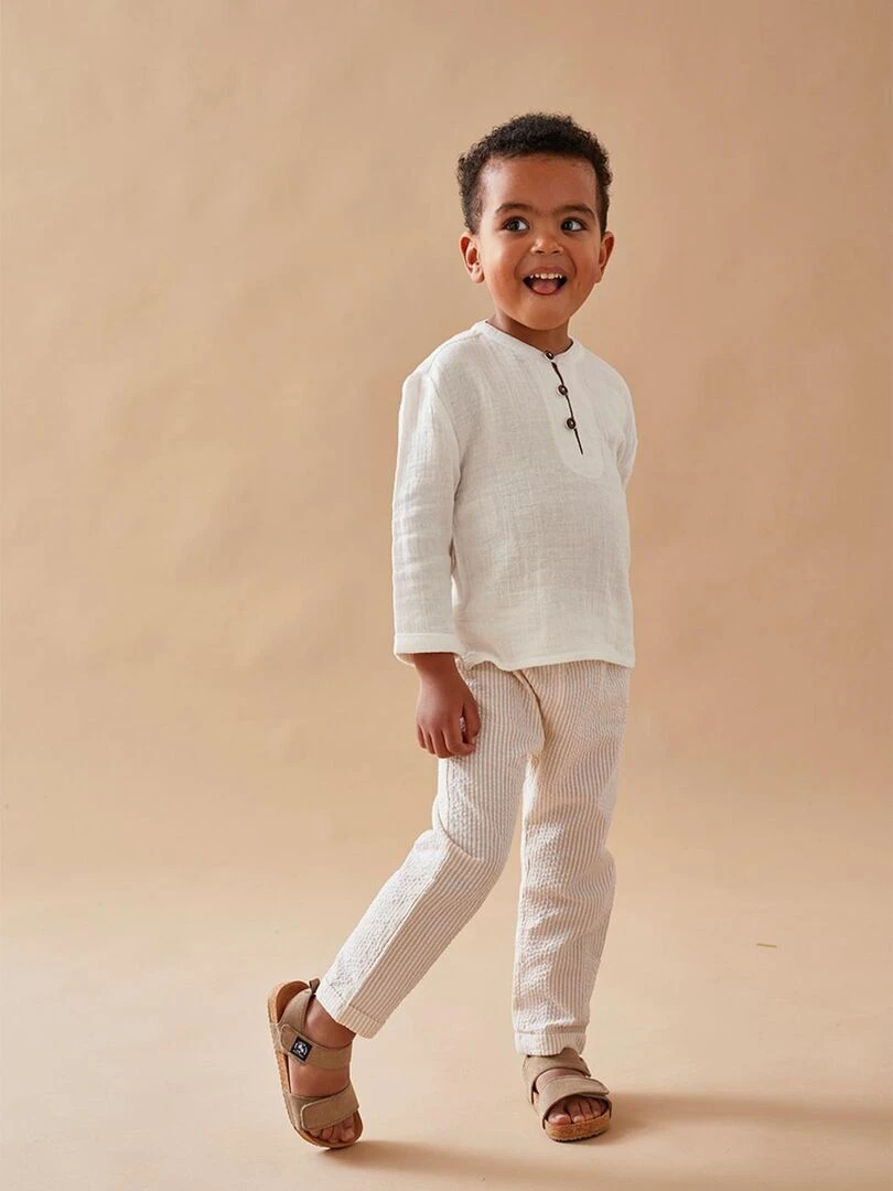 Set cérémonie chemise + pantalon écru/beige Noukie's Beige