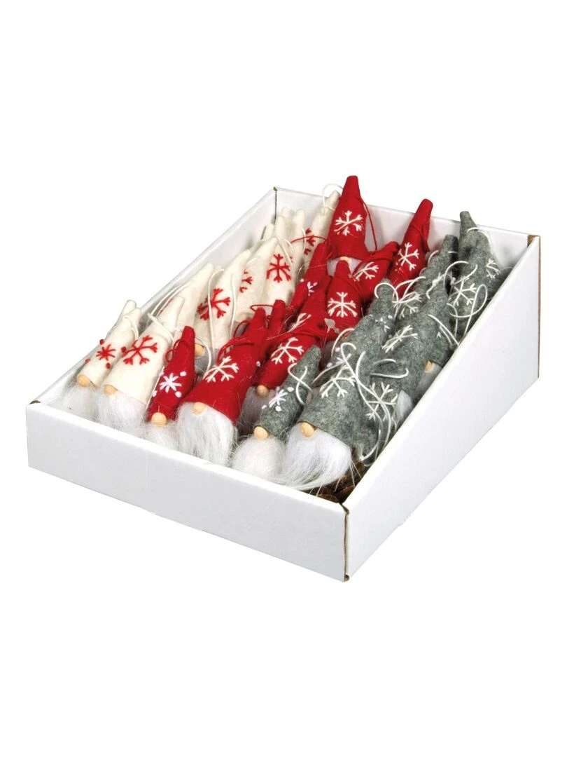Lutin gris Décoration de sapin de Noël 10 cm Gris