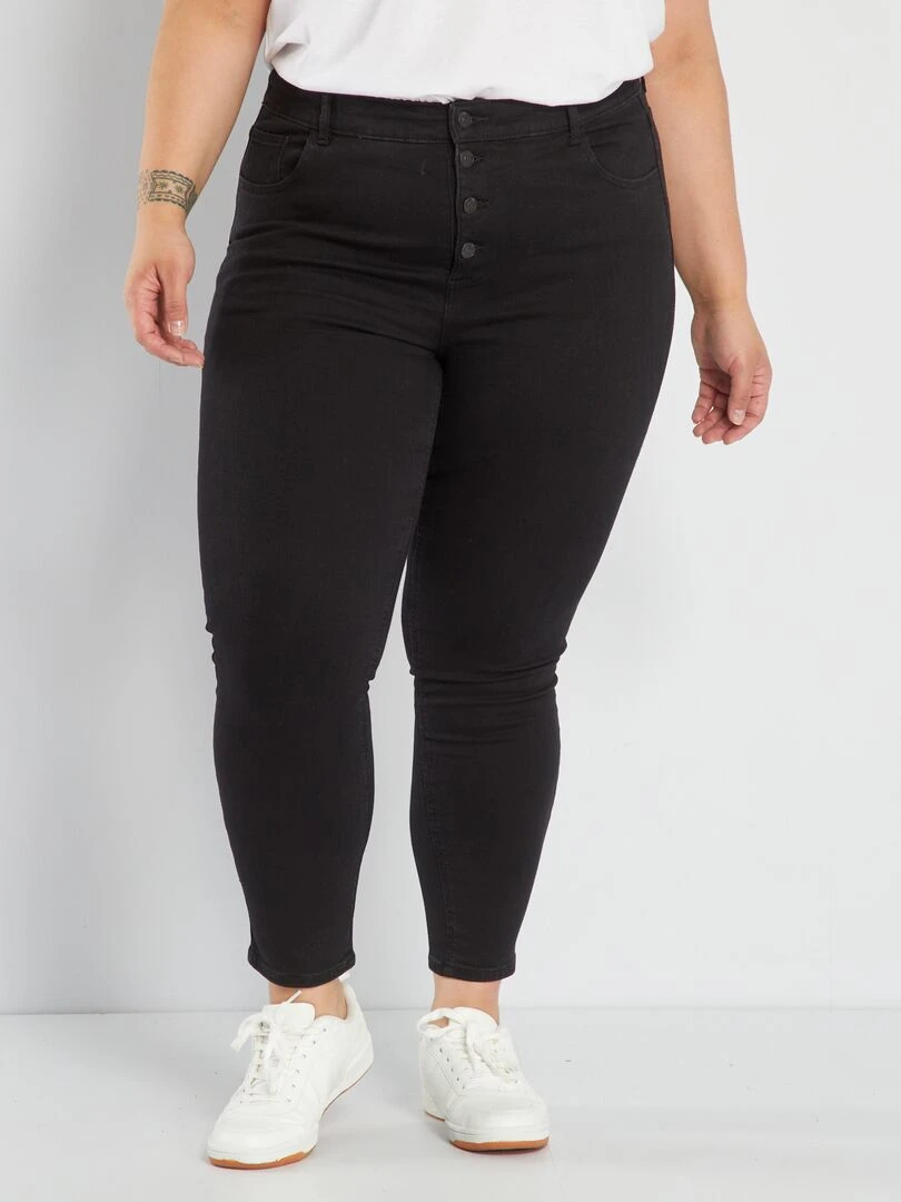 Jean skinny taille haute Noir