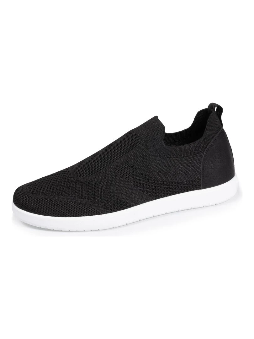 Baskets Confort Femme Slip on Noir Noir