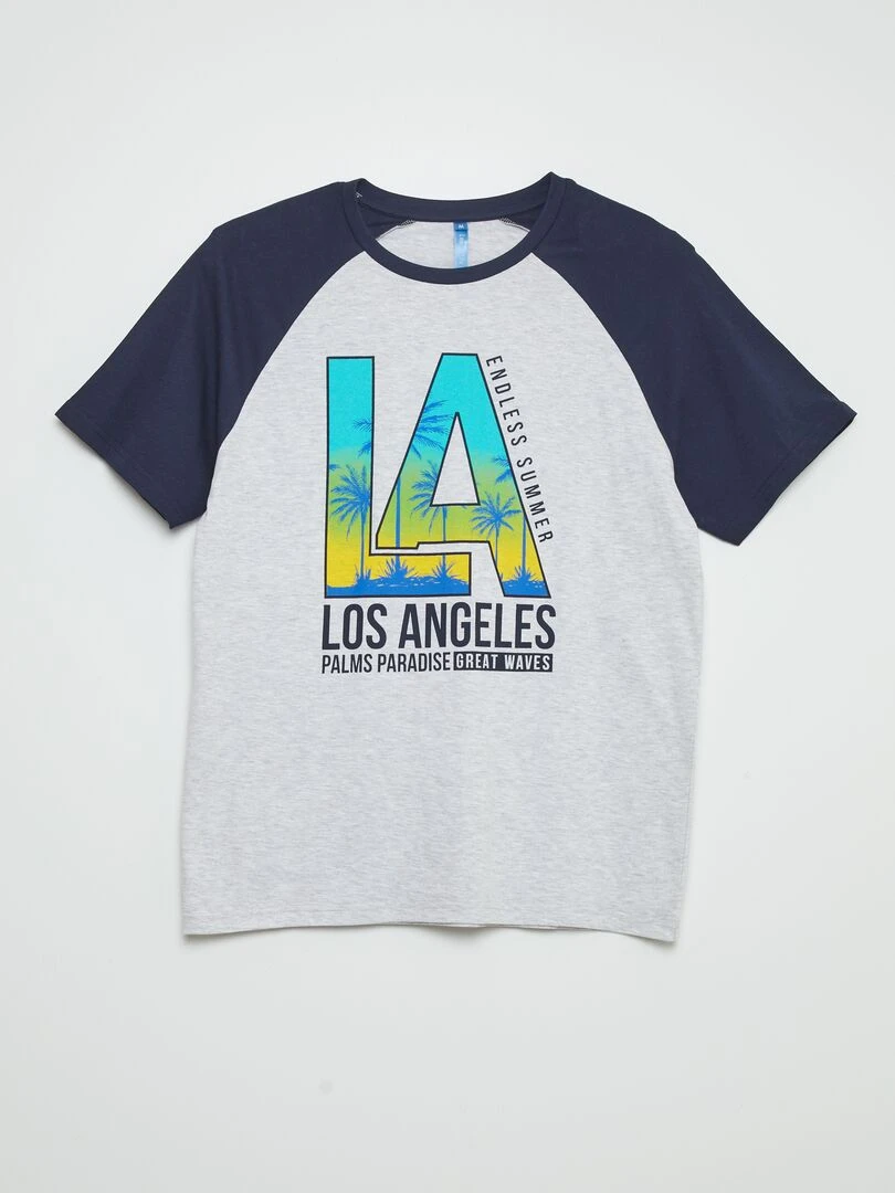 Pyjama long pantalon + t shirt   2 pièces   Bleu