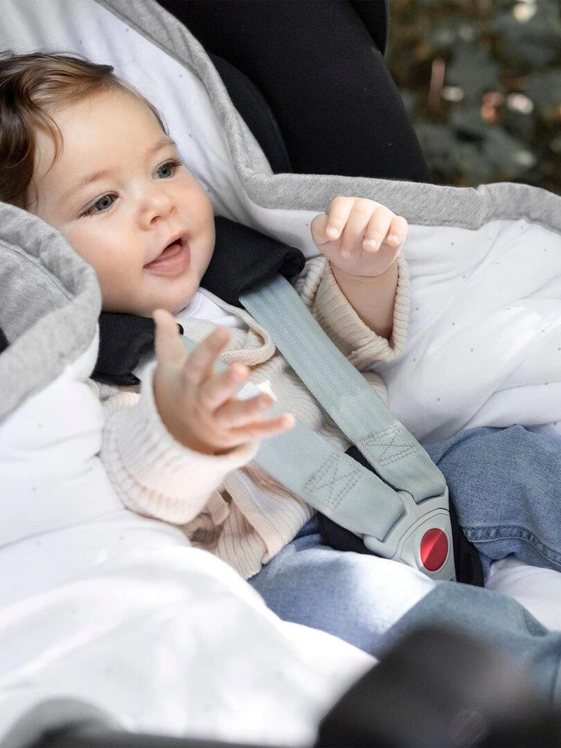 Bemini Nid d'ange BISIDE ouatiné Pady jersey et jersey   Gris chiné