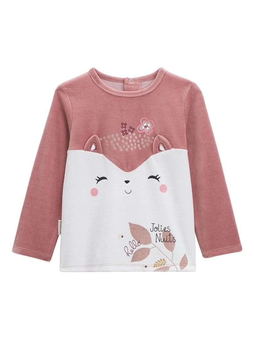 Pyjama bébé 2 pièces en velours Elena Rose