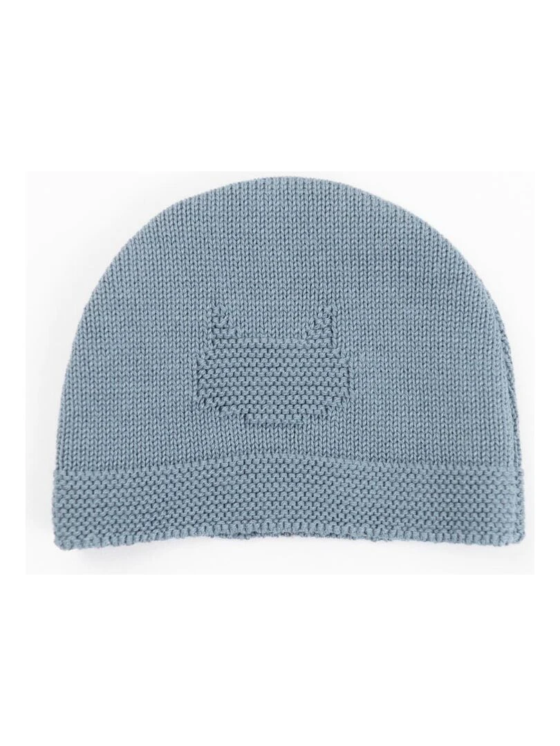 Bonnet en coton Petits Chats Bleu