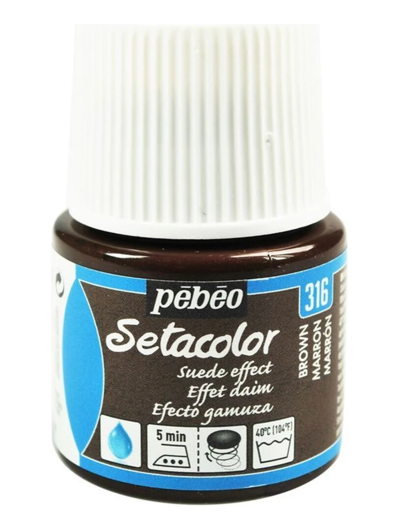 Peinture textile Setacolor opaque effet daim   Marron   45 ml   N/A