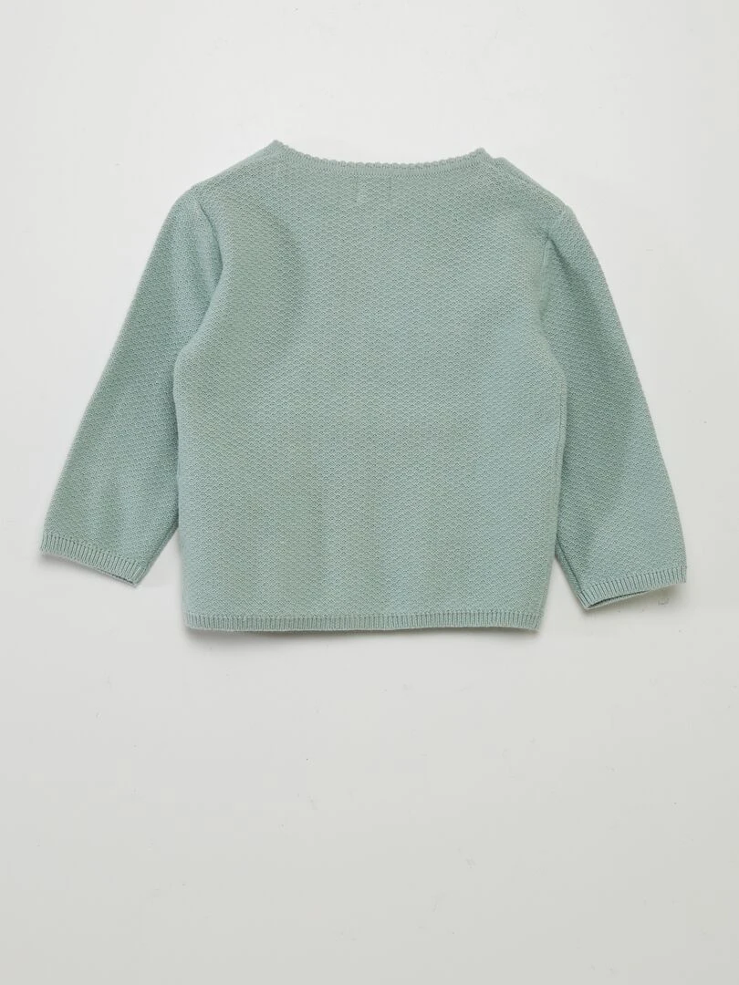 Gilet en maille fantaisie   Vert