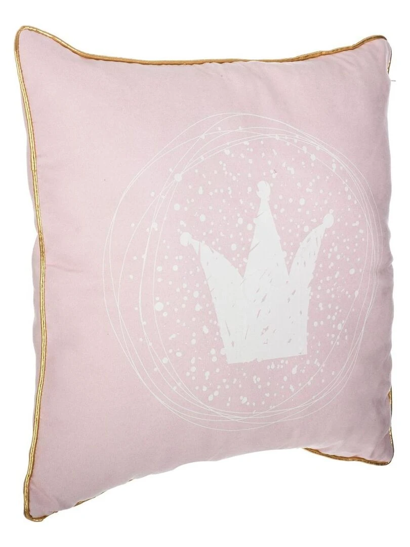 Coussin imprimé doré rose 45x45 cm Multicolore