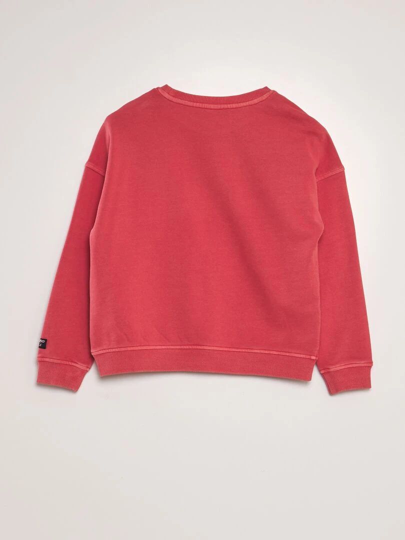 Sweat en molleton avec poche kangouru   rouge