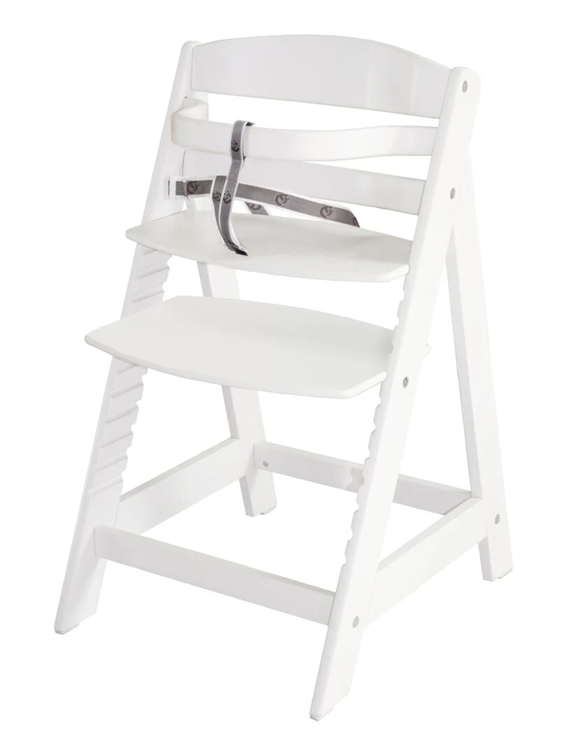 ROBA Chaise Haute Évolutive "Sit Up III" + Coussin "roba Style" Blanc/Gris Blanc
