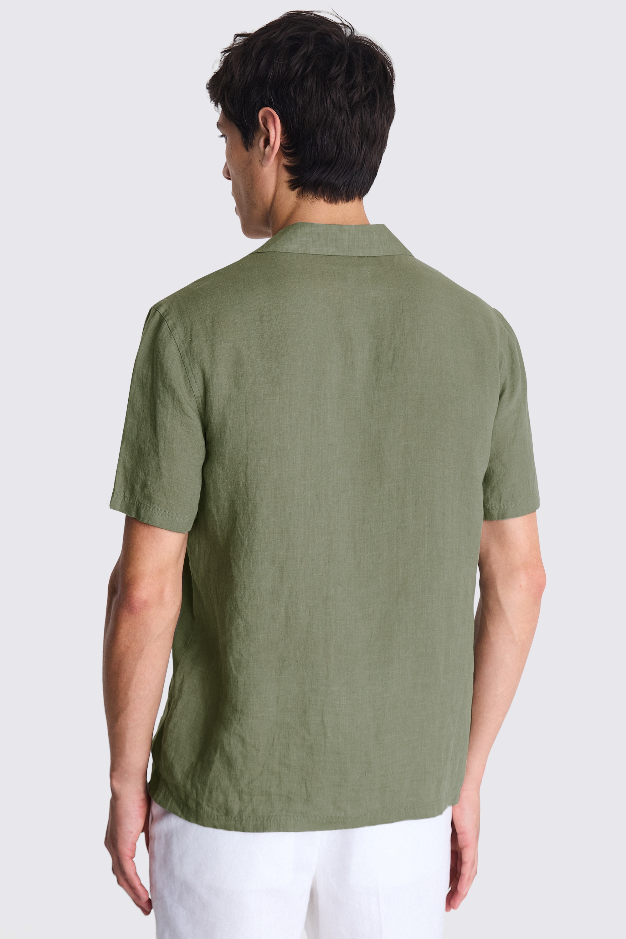 Pink Linen Blend Knitted Cuban Collar Shirt   Buy Online at Moss