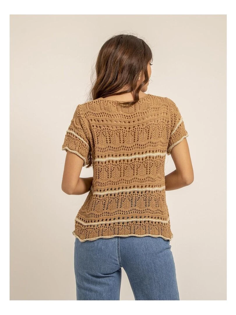 T shirt maille FILOMA Beige