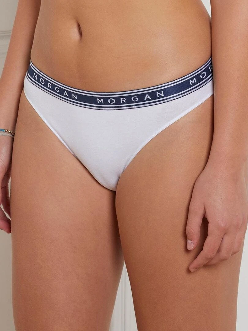 Lot de 2 slips en coton INES   Morgan Junior   Blanc
