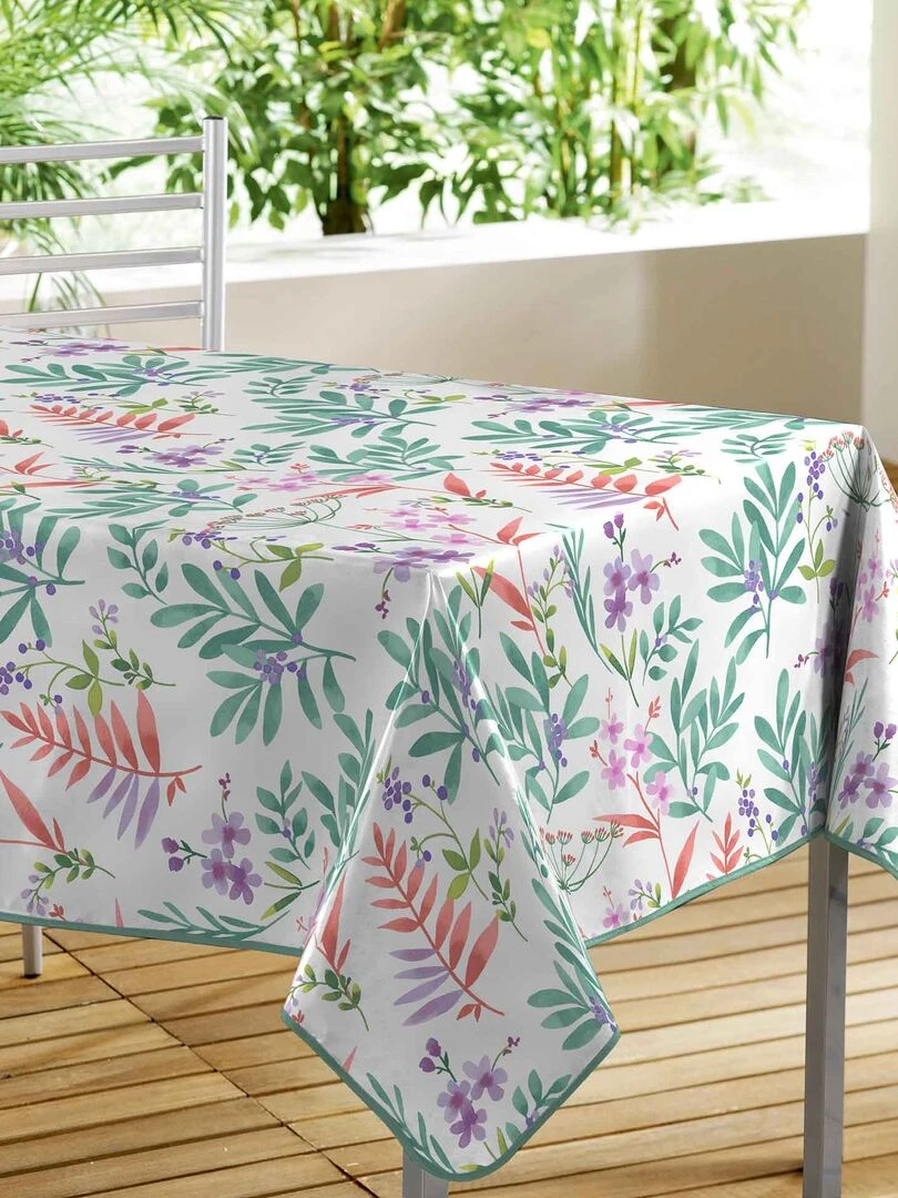 Nappe rectangle PVC Herbella blanc 140 x 240 cm Blanc