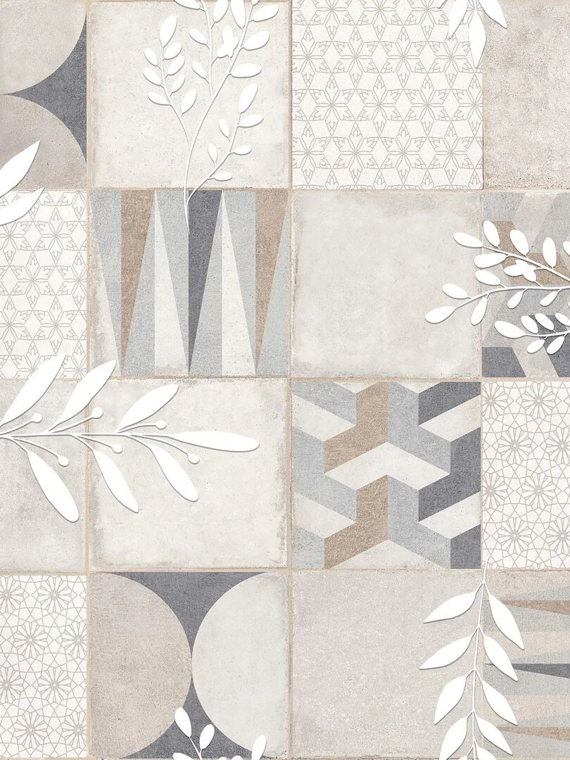 Nappe Toile cirée au mètre Griselda carreaux Beige