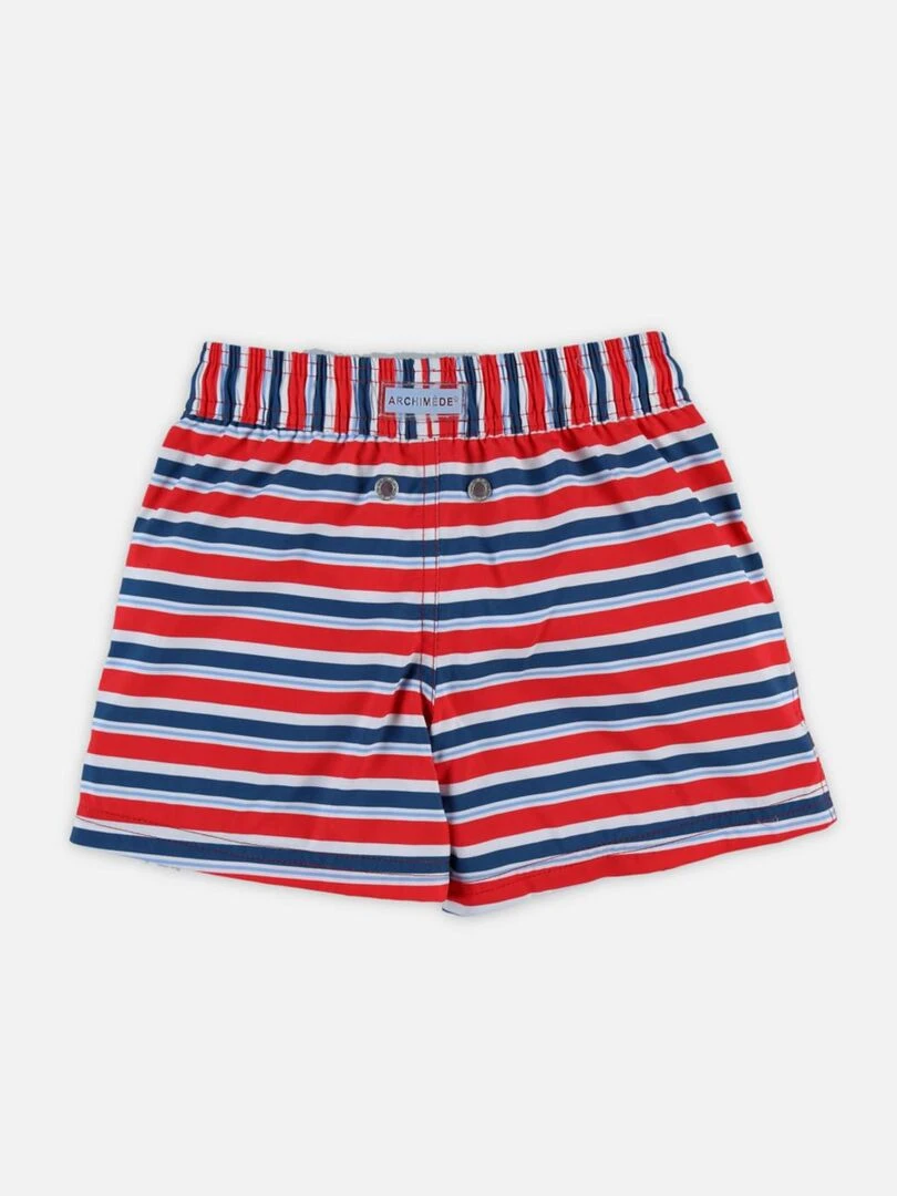 Maillot short Rayé   Archimède   Rouge