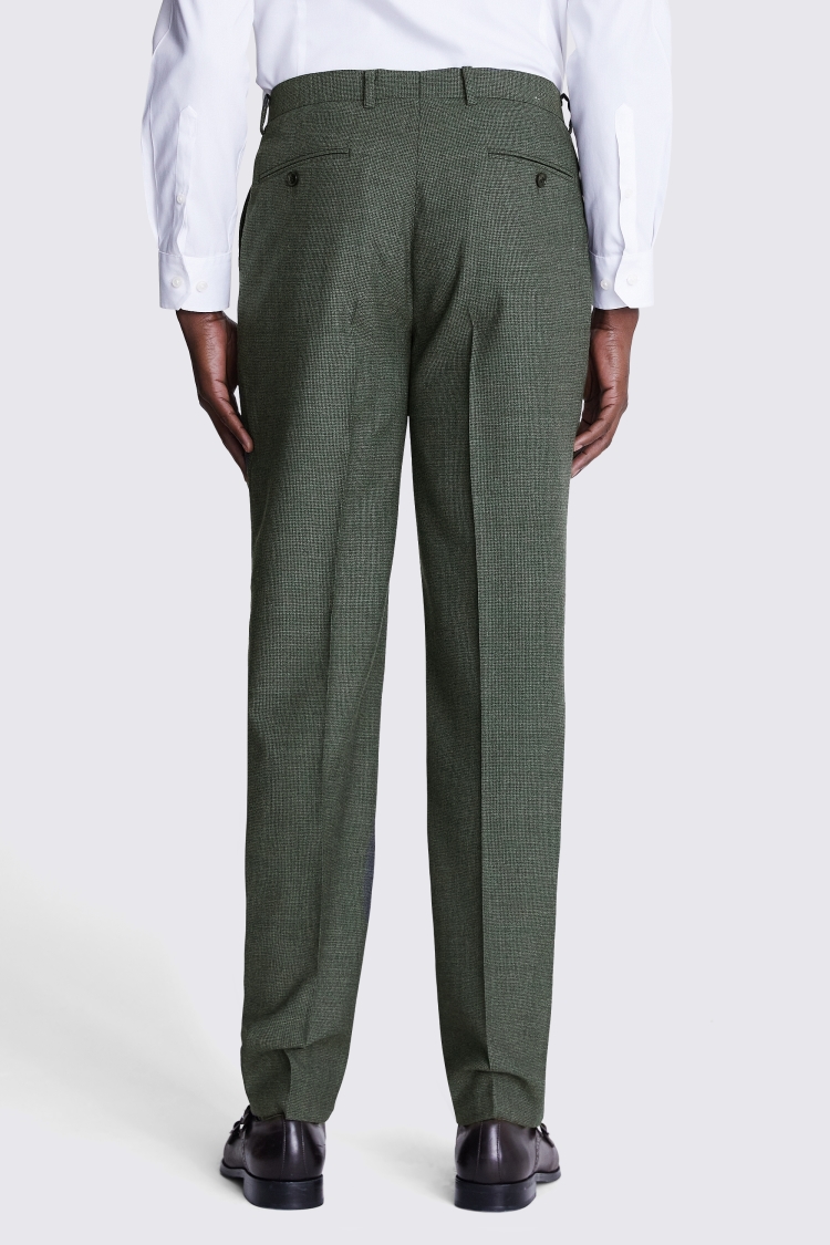 Regular Fit Green Puppytooth Trousers Buy Online at Moss