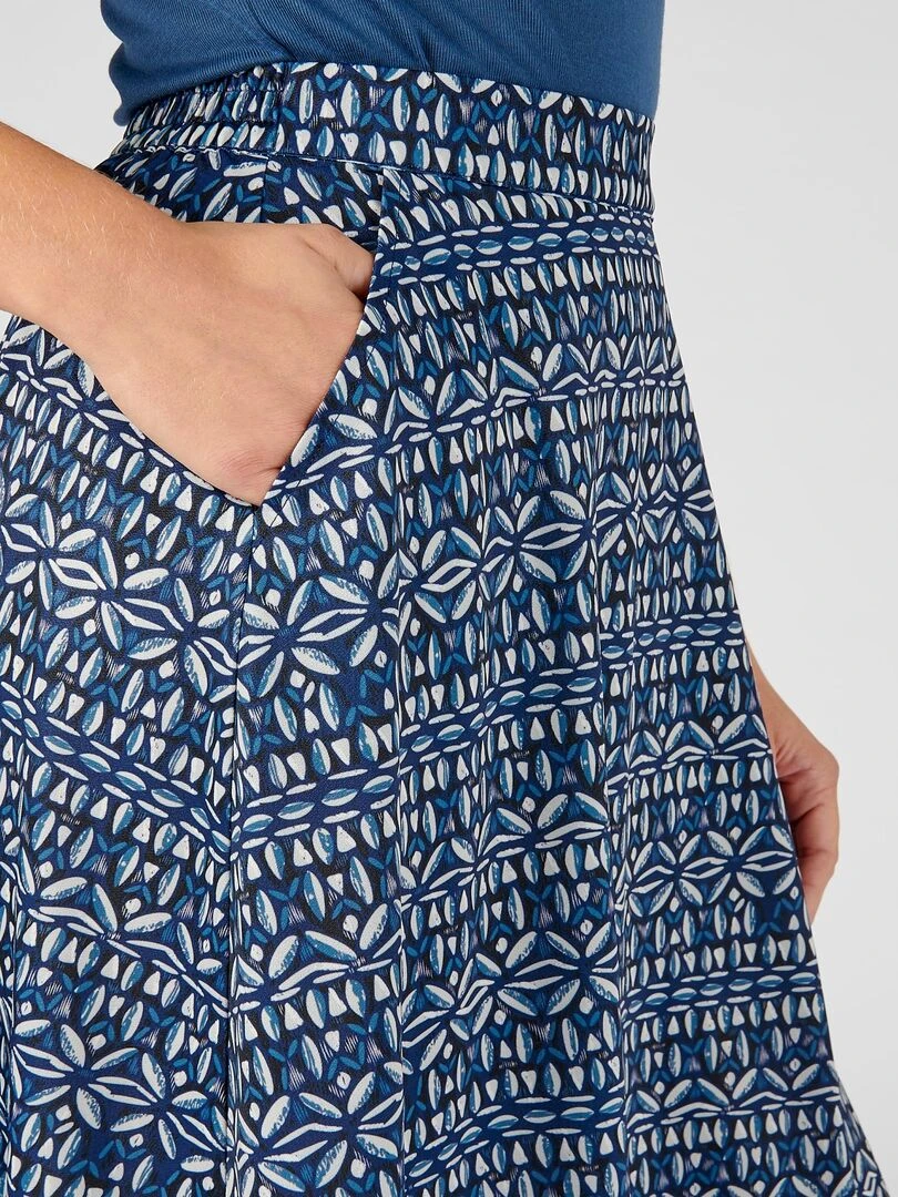 Jupe maille crêpe stretch Damart Bleu marine