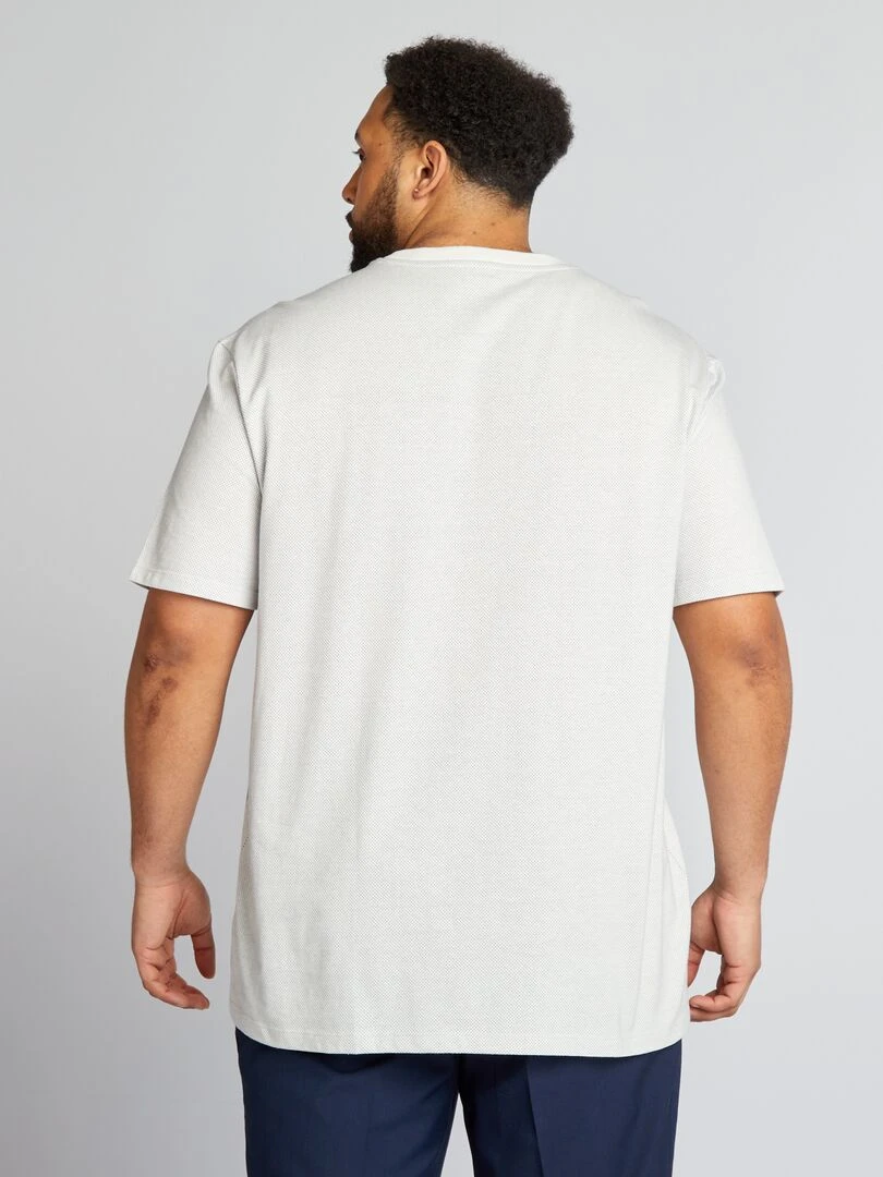 T shirt stretch manches courtes   blanc