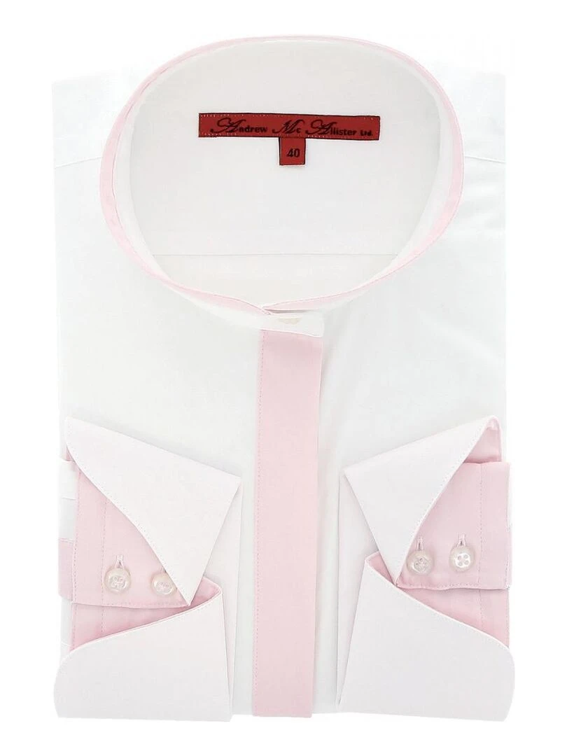 Chemise col mao LAWRENCE Noir