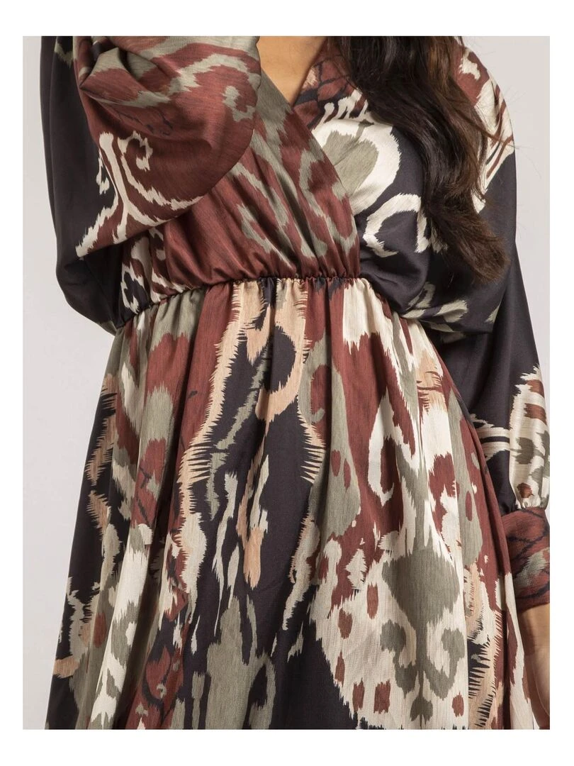 Robe longue motifs IVECA   Kaki