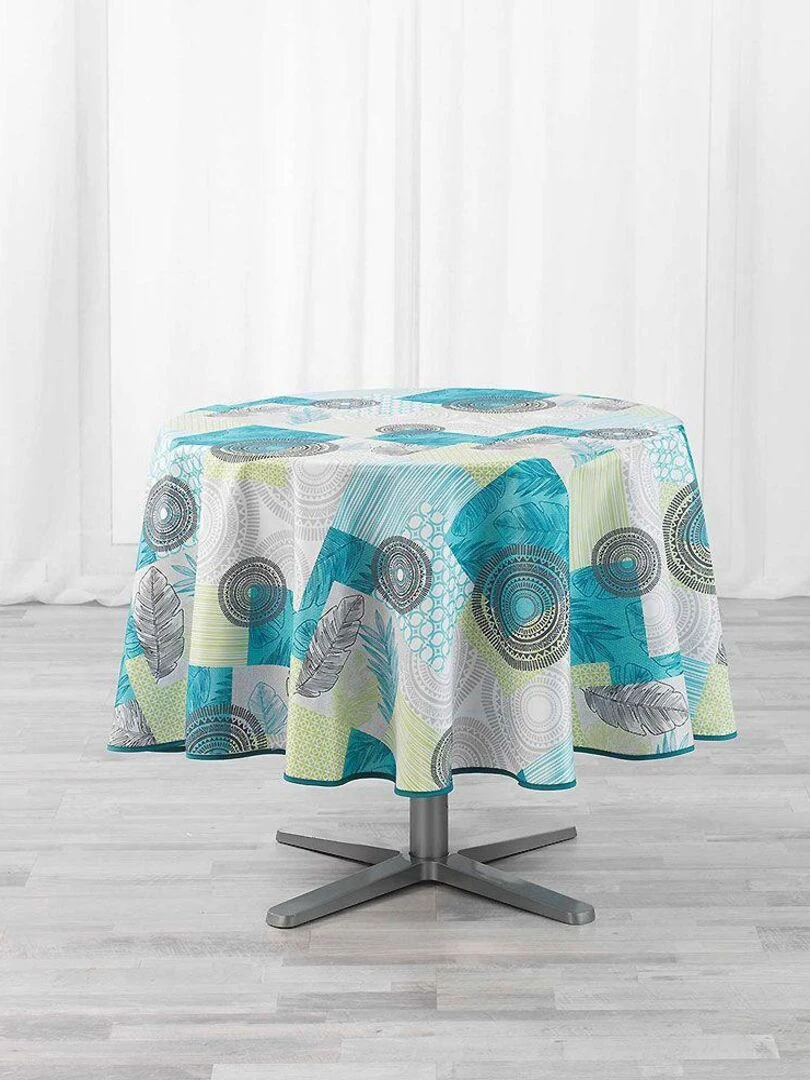 Nappe ronde Peachy   Bleu