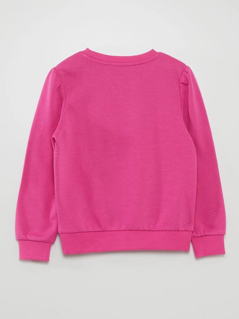 Sweat à col rond molletonné   Fuschia