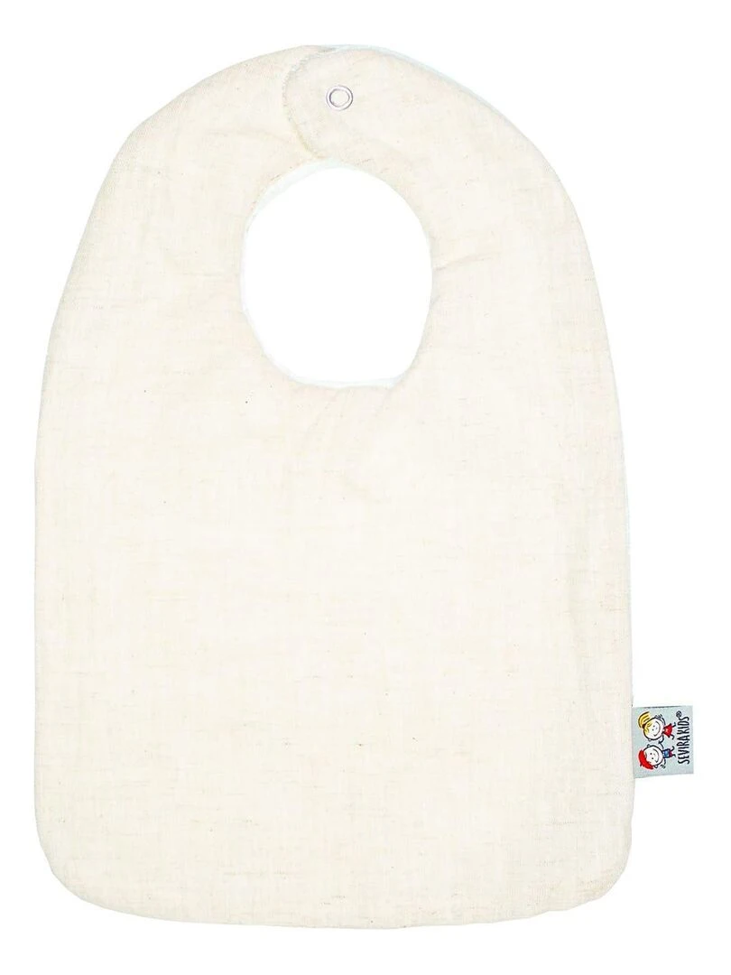 Bavoir bébé en Lin Ecru