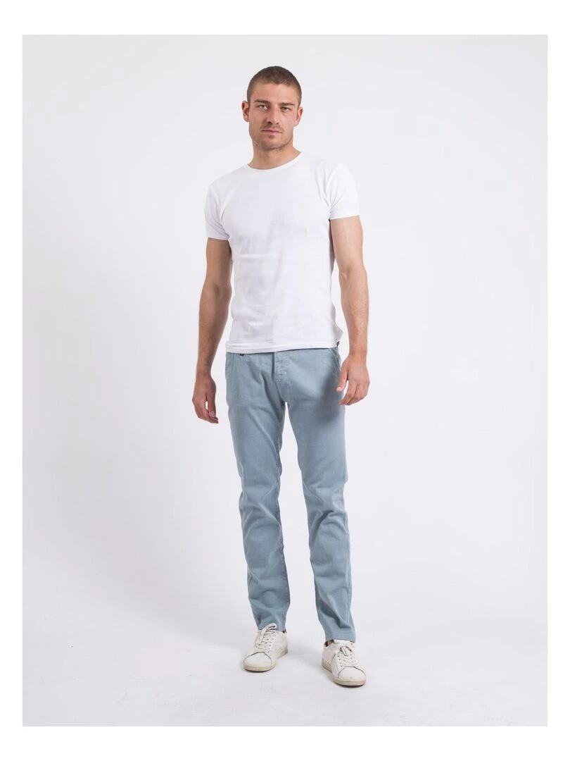 Pantalon chino slim CODY   Bleu ciel