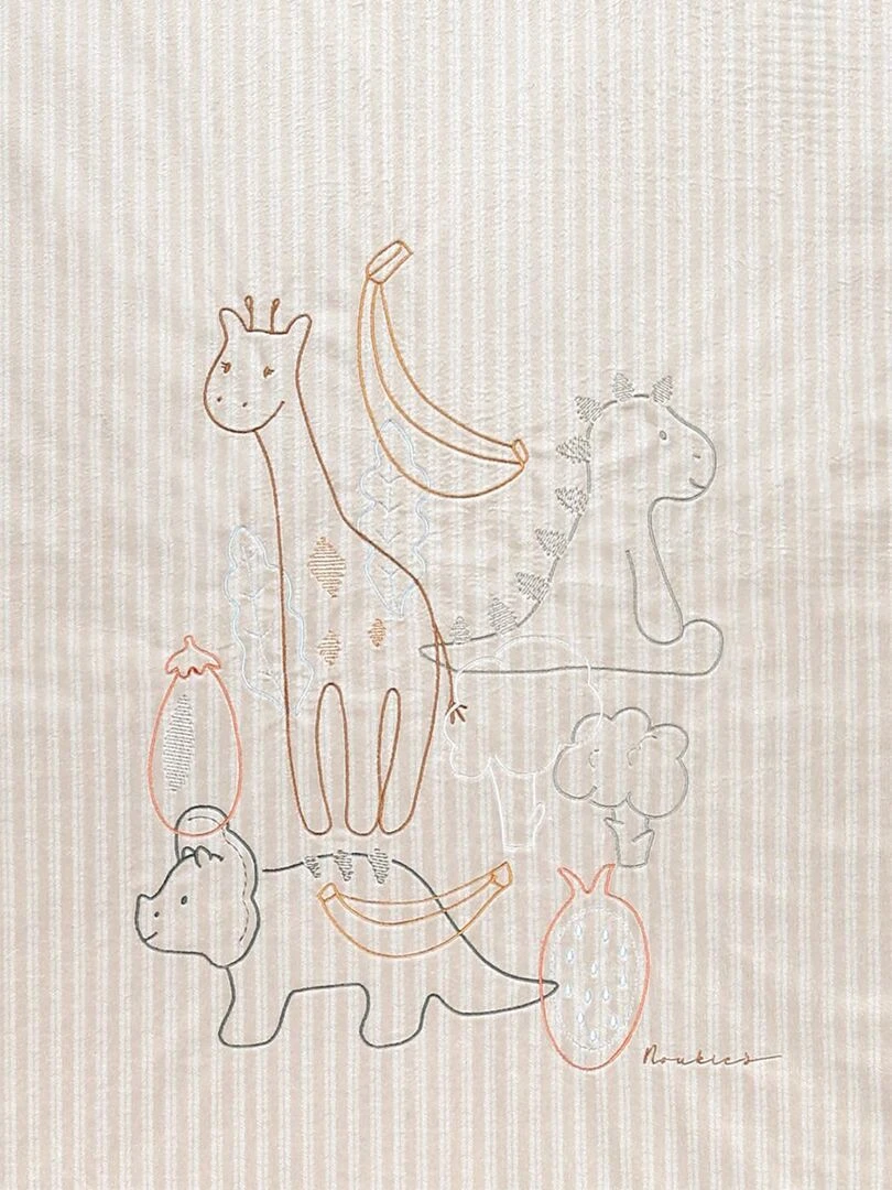 Couverture 100 x 140 cm TSO en Veloudoux    Beige