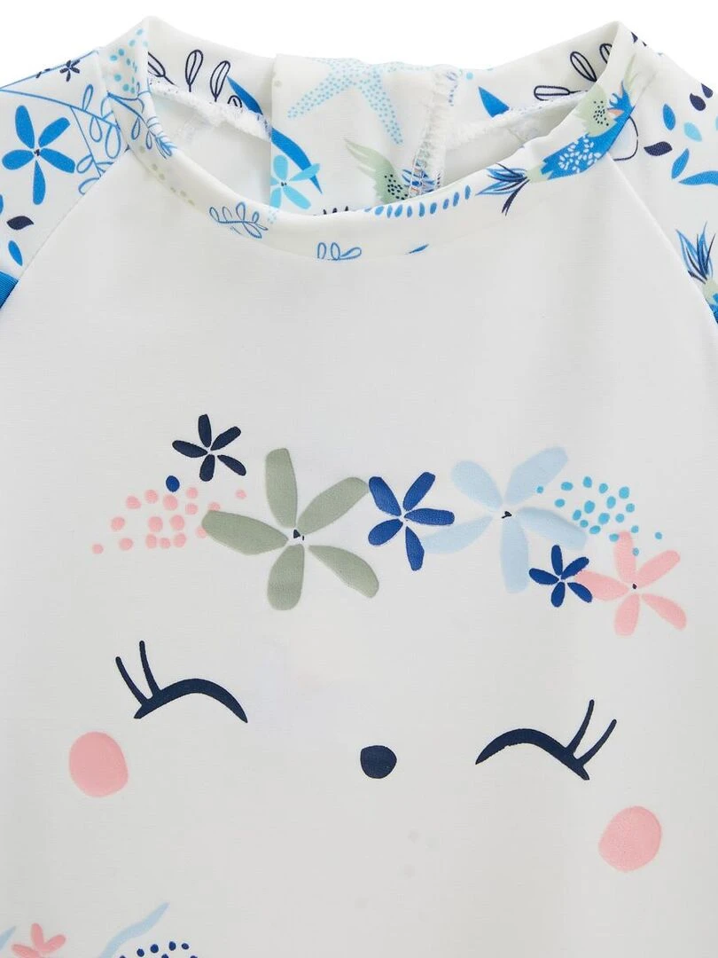 Maillot de bain bébé 2 pièces t shirt de protection UV & culotte Océan d'amour Bleu
