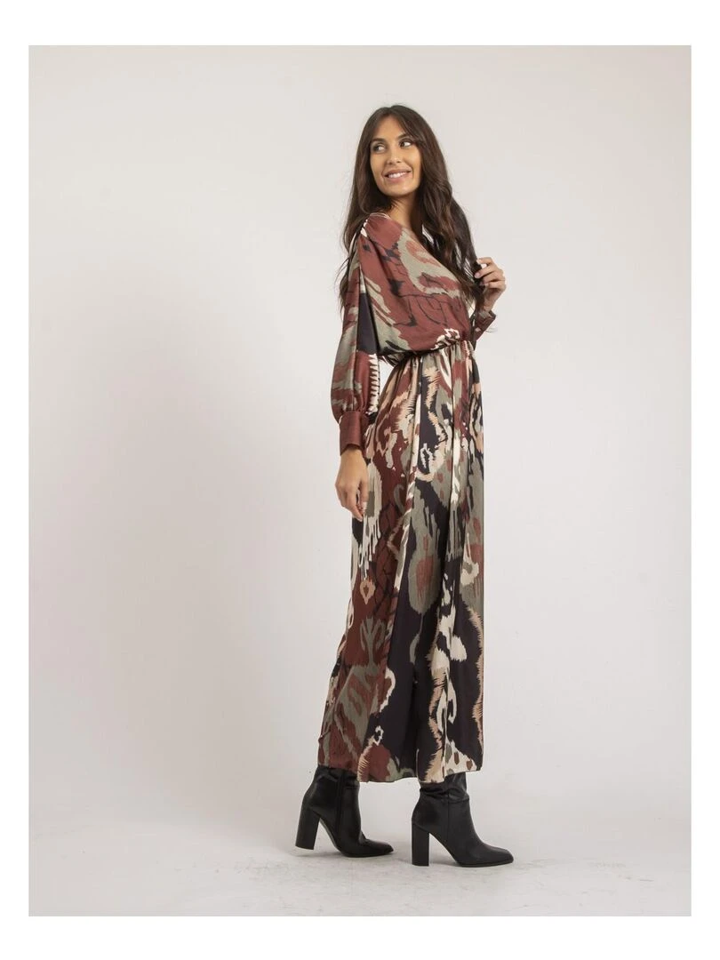 Robe longue motifs IVECA   Kaki