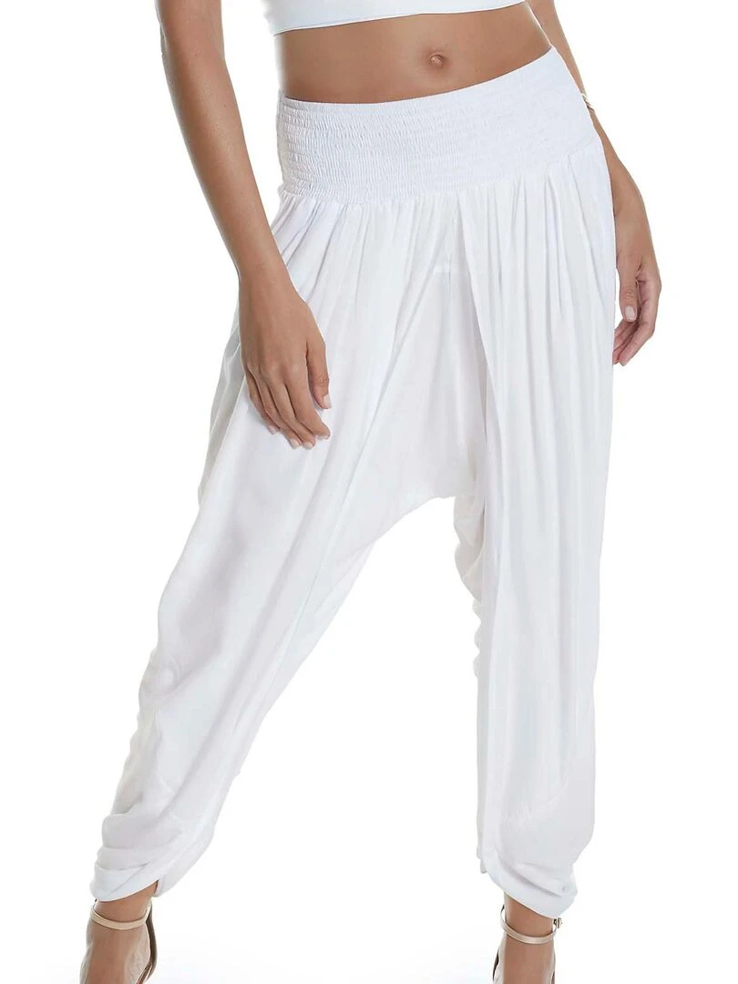 Pantalon saourel de plage Blanc