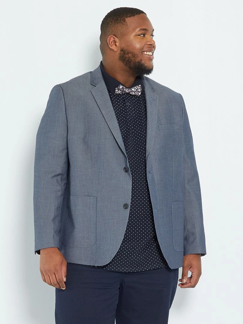 Veste de costume regular bleu noir